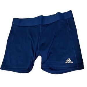 Adidas Womens Plus Size 2X Blue Volleyball‎ 4" Tights Shorts